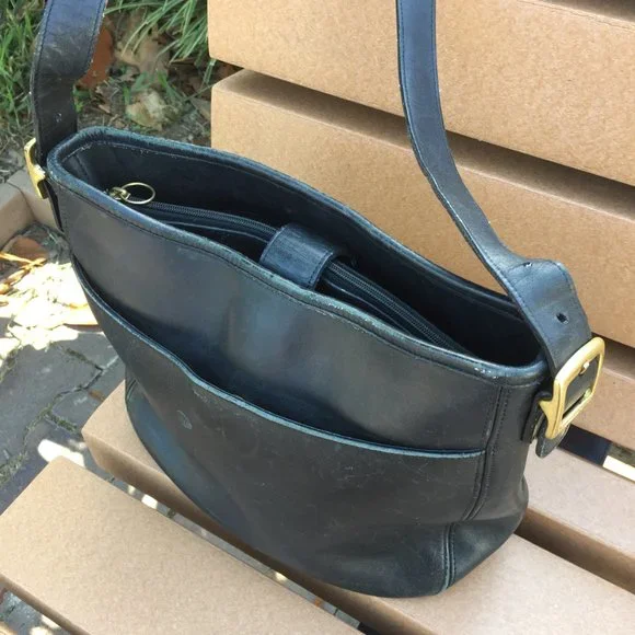 Vintage Coach® Classic Hobo - Black - Picture 3 of 5